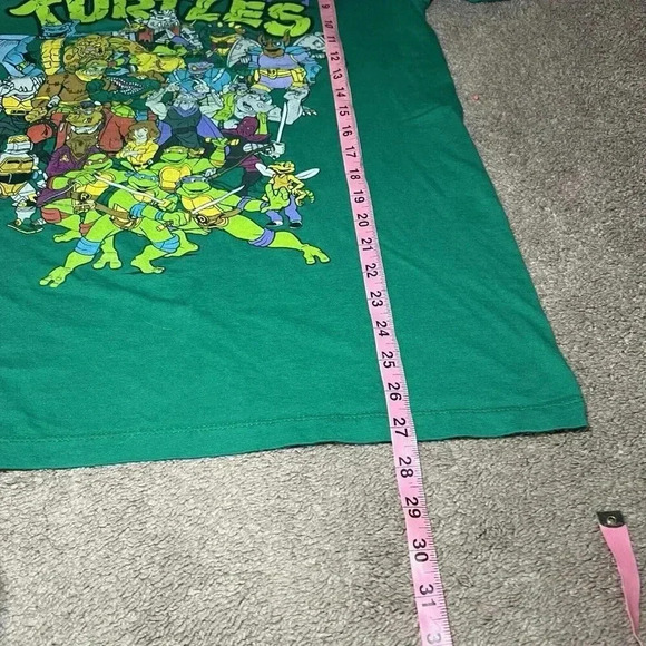 Teenage Mutant Ninja Turtles 80's Cartoon Green Short Sleeve Tee Men's Size L - Picture 6 of 6